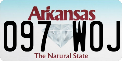 AR license plate 097WOJ