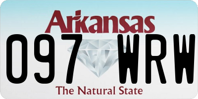 AR license plate 097WRW