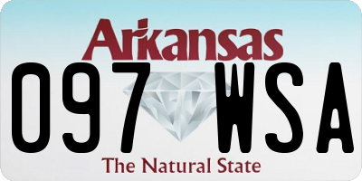 AR license plate 097WSA