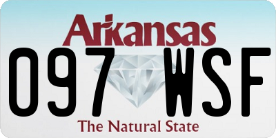 AR license plate 097WSF