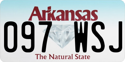 AR license plate 097WSJ