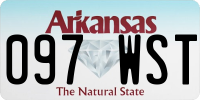 AR license plate 097WST