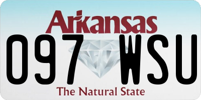AR license plate 097WSU