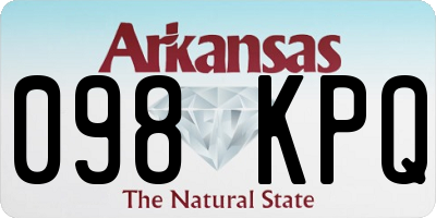 AR license plate 098KPQ