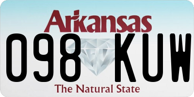 AR license plate 098KUW