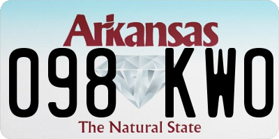 AR license plate 098KWO