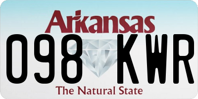 AR license plate 098KWR
