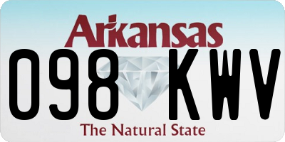 AR license plate 098KWV