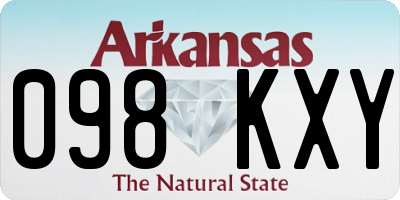 AR license plate 098KXY