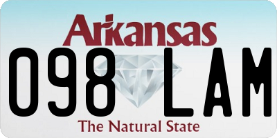 AR license plate 098LAM