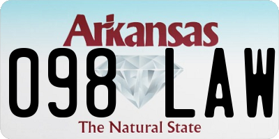 AR license plate 098LAW