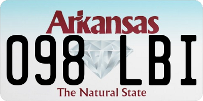 AR license plate 098LBI