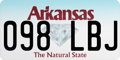 AR license plate 098LBJ