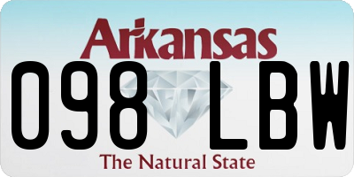 AR license plate 098LBW