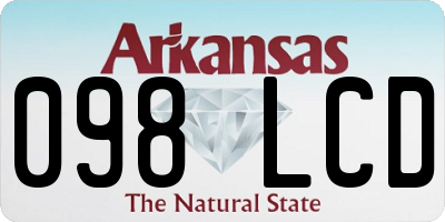 AR license plate 098LCD