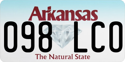 AR license plate 098LCO