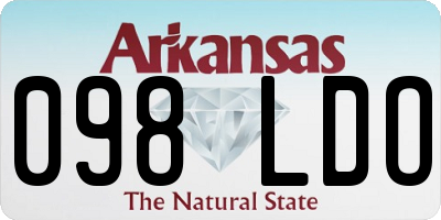 AR license plate 098LDO