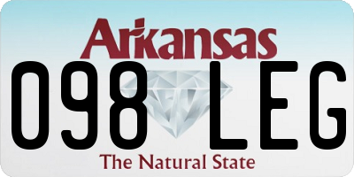 AR license plate 098LEG