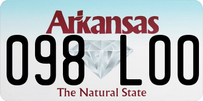 AR license plate 098LOO
