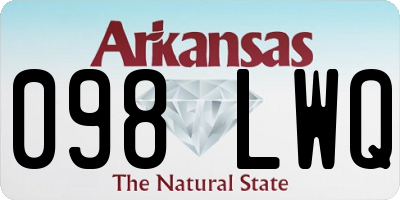 AR license plate 098LWQ