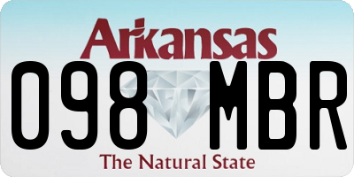 AR license plate 098MBR
