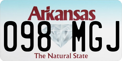 AR license plate 098MGJ