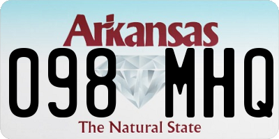 AR license plate 098MHQ