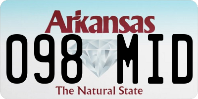 AR license plate 098MID