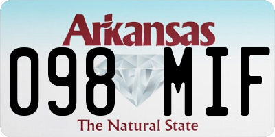 AR license plate 098MIF
