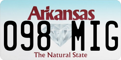 AR license plate 098MIG