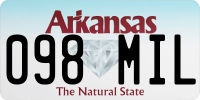 AR license plate 098MIL