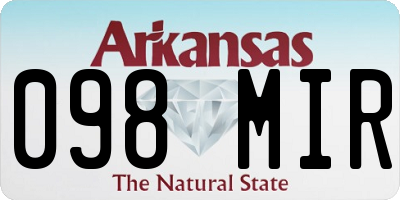 AR license plate 098MIR
