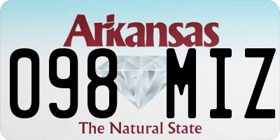 AR license plate 098MIZ