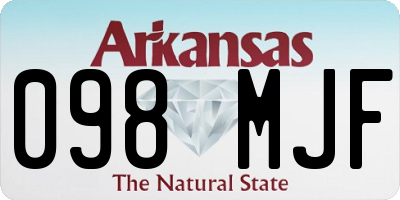 AR license plate 098MJF