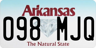 AR license plate 098MJQ