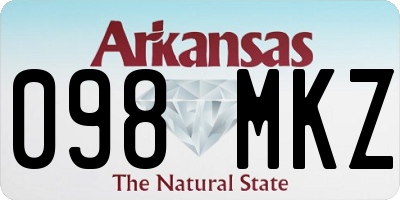 AR license plate 098MKZ