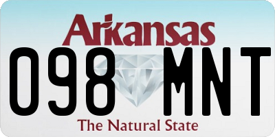 AR license plate 098MNT
