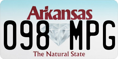 AR license plate 098MPG