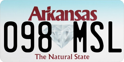 AR license plate 098MSL