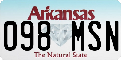 AR license plate 098MSN