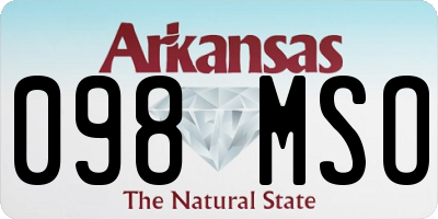 AR license plate 098MSO