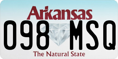 AR license plate 098MSQ