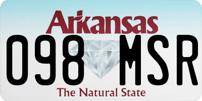 AR license plate 098MSR