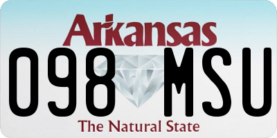 AR license plate 098MSU