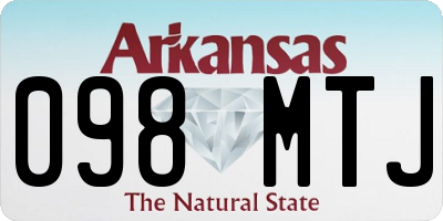AR license plate 098MTJ