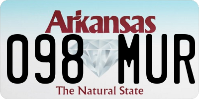 AR license plate 098MUR