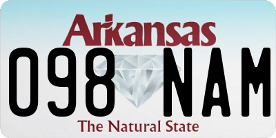 AR license plate 098NAM