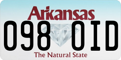 AR license plate 098OID