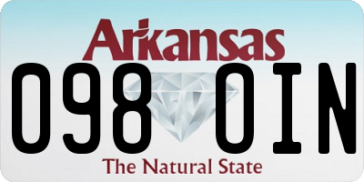 AR license plate 098OIN