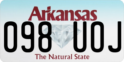 AR license plate 098UOJ